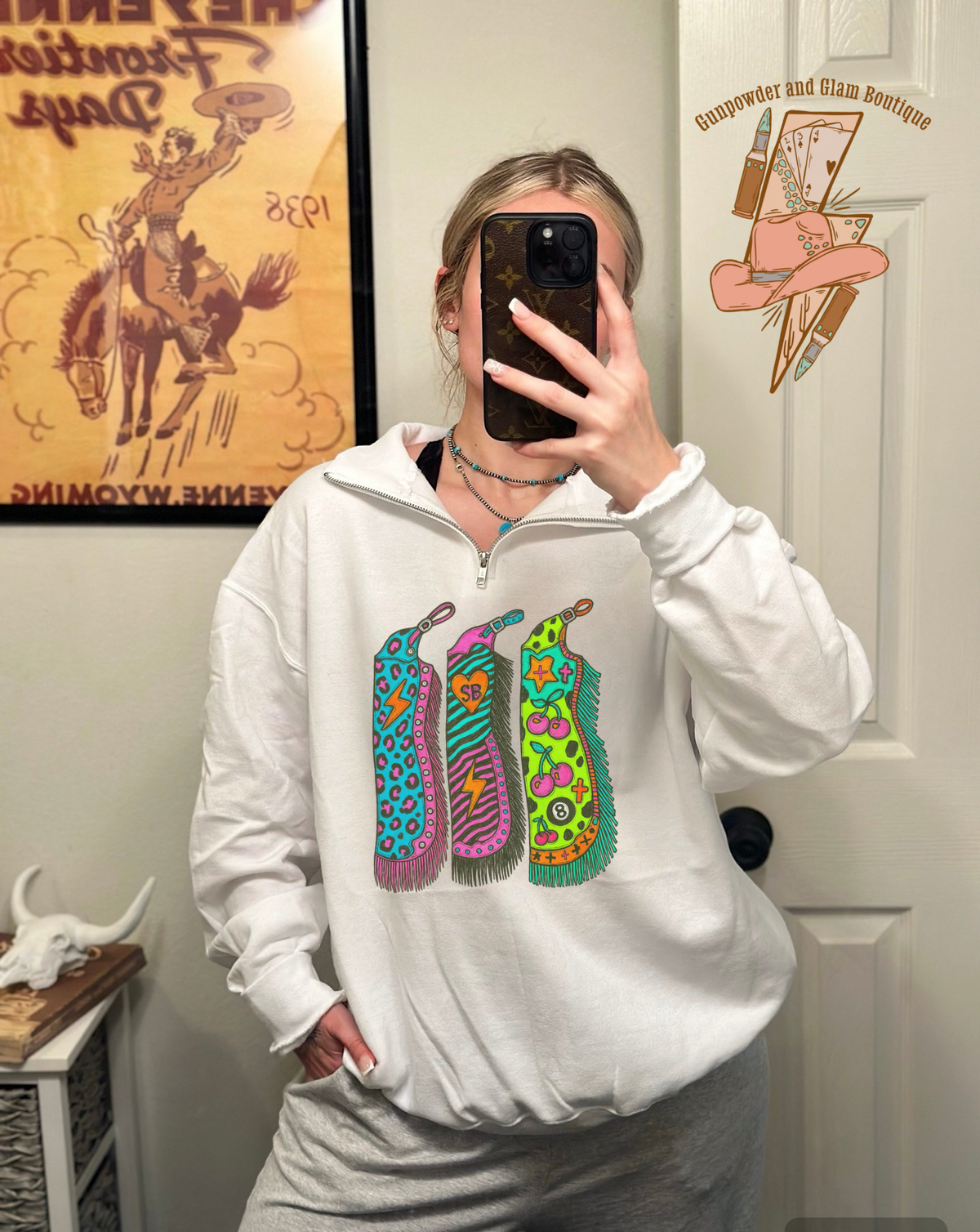 Cowgirl Chaps Quarter Zip