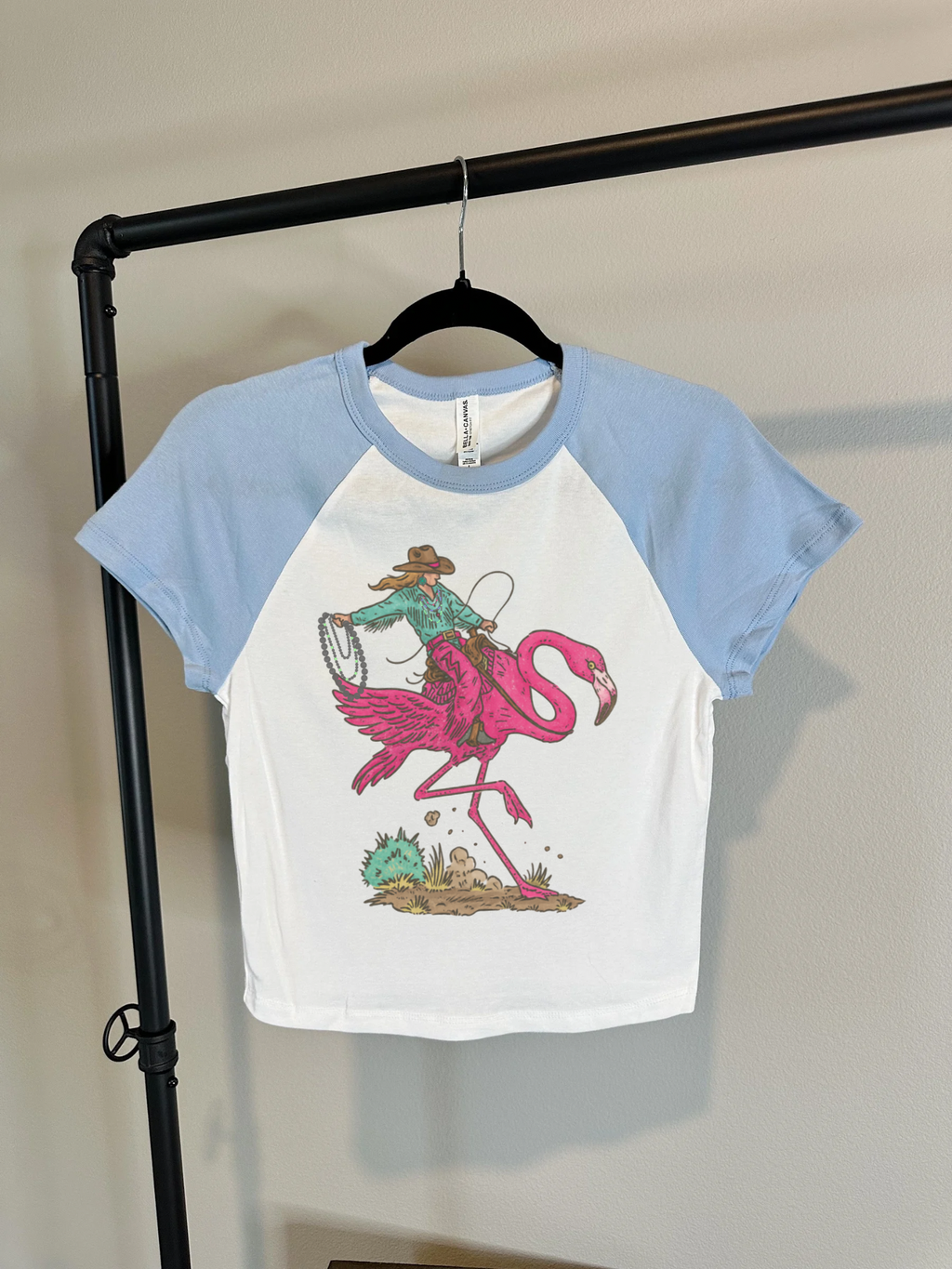 Cowgirl Flamingo Baby Tee