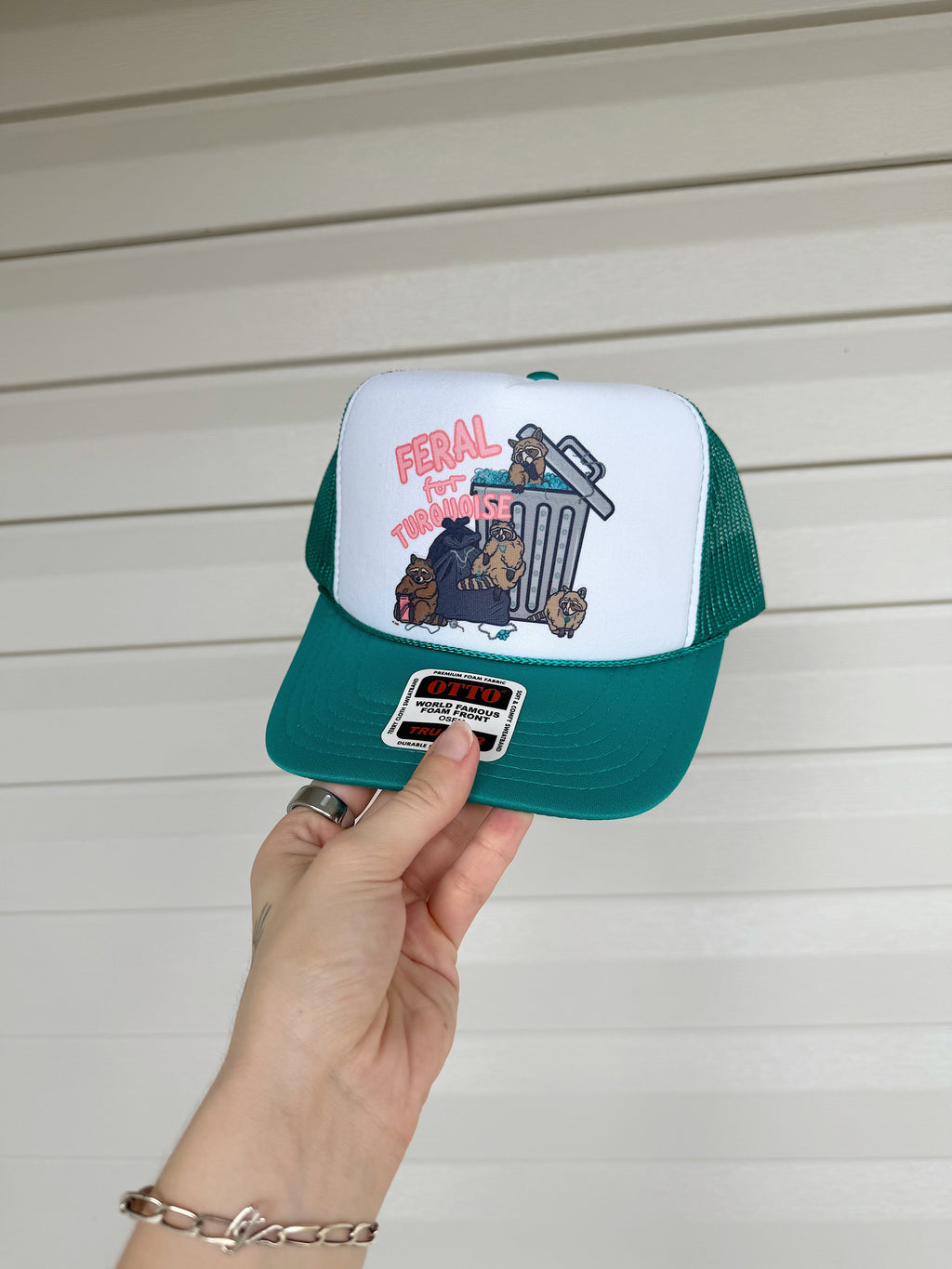 Feral For Turquoise Trucker Hat (Multiple Color Options)