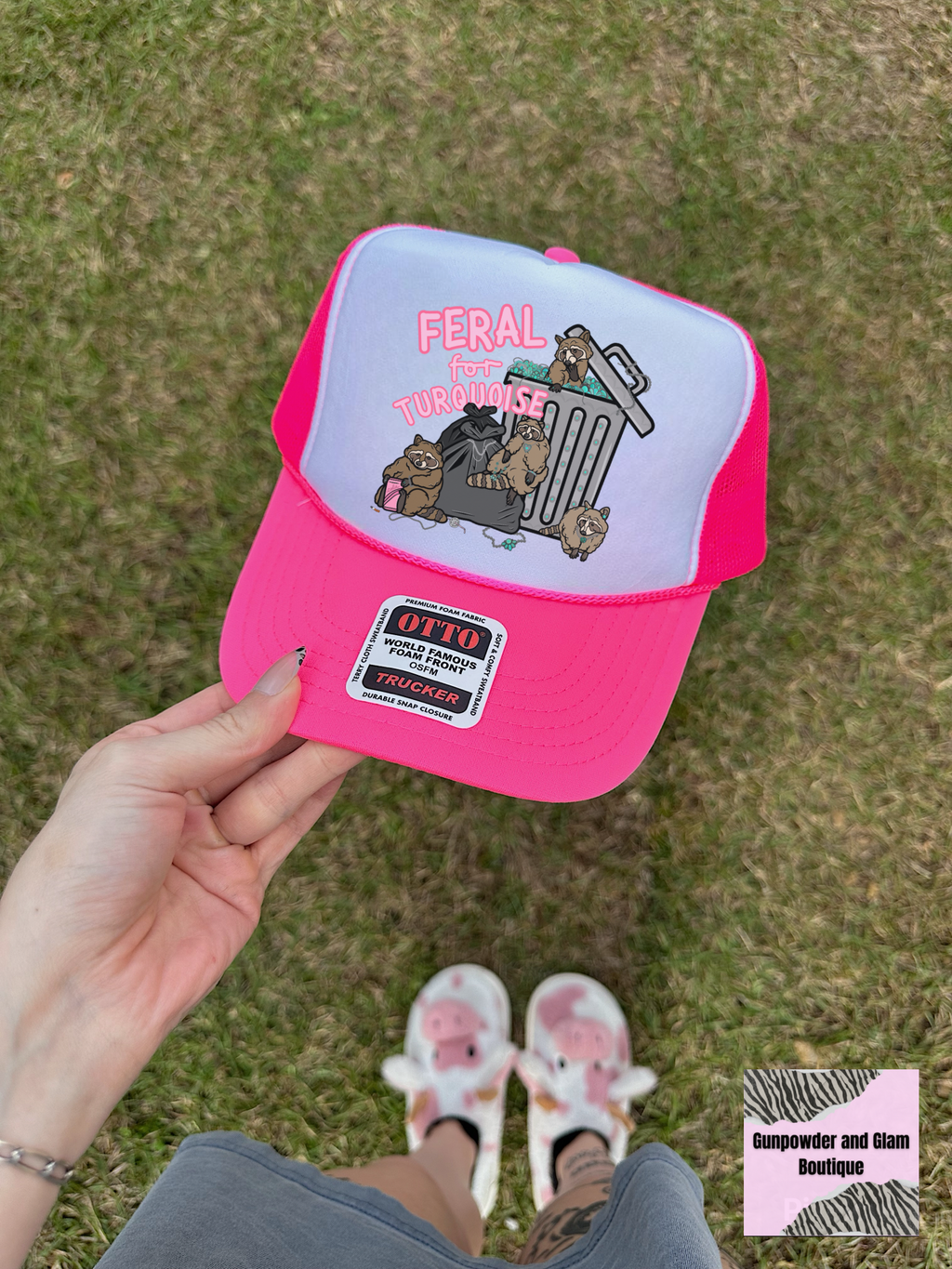 Feral For Turquoise Trucker Hat (Multiple Color Options)