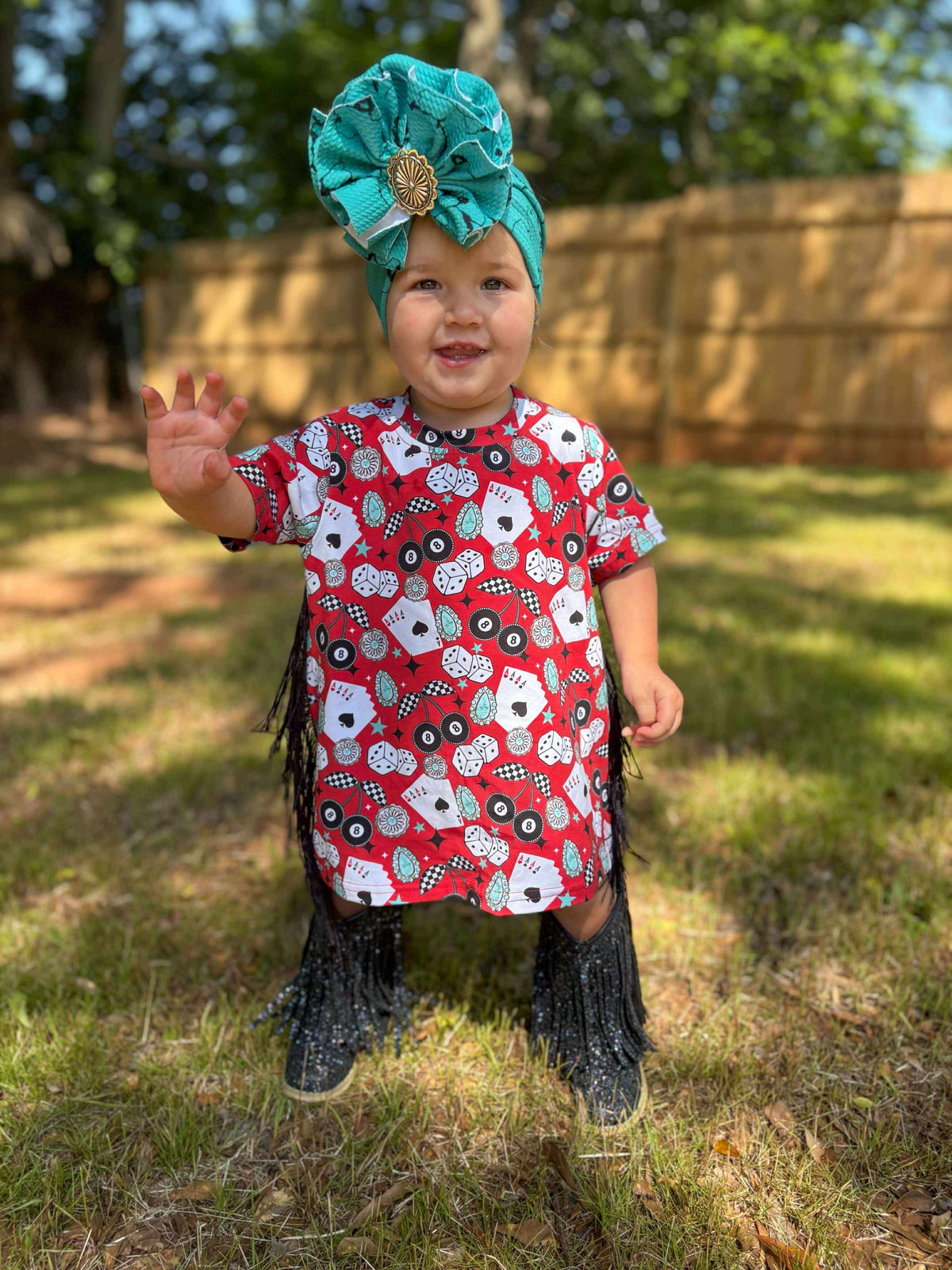 Stormi/Black Sparkle With Fringe Tanner Mark Boots