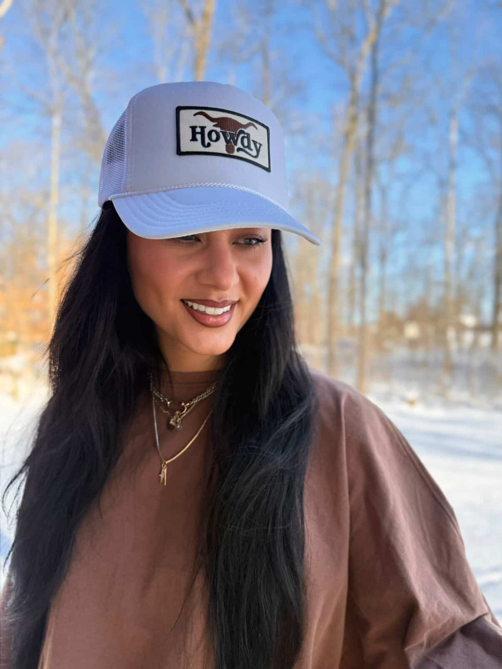 Howdy BullSkull Patch Foam Trucker Hat