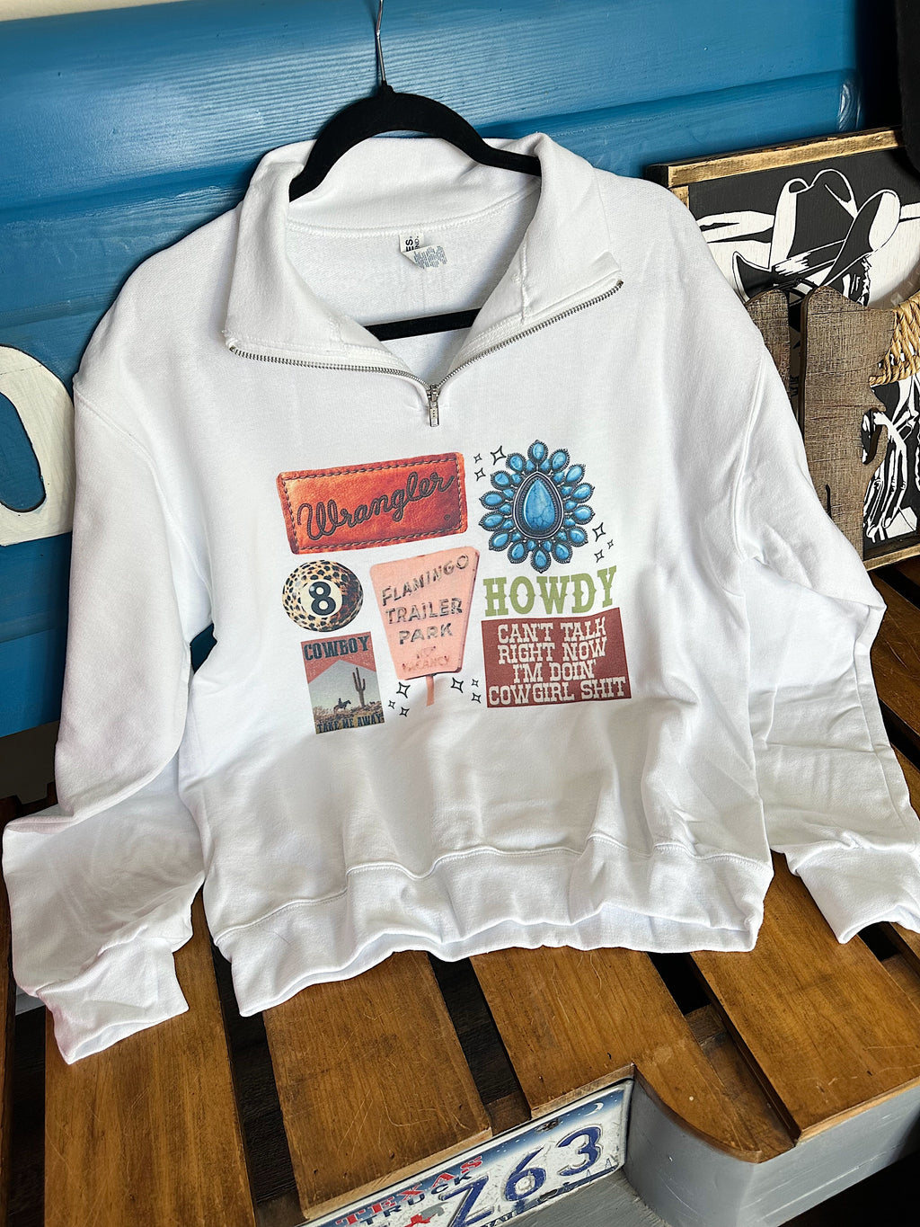 Cowgirl Collage TEE, CREWNECK or QUARTER ZIP
