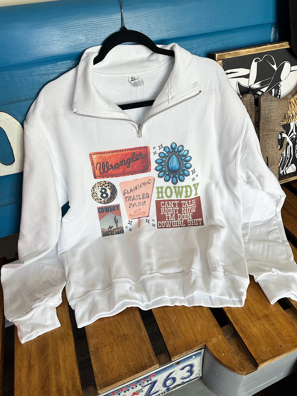 Cowgirl Collage TEE, CREWNECK or QUARTER ZIP