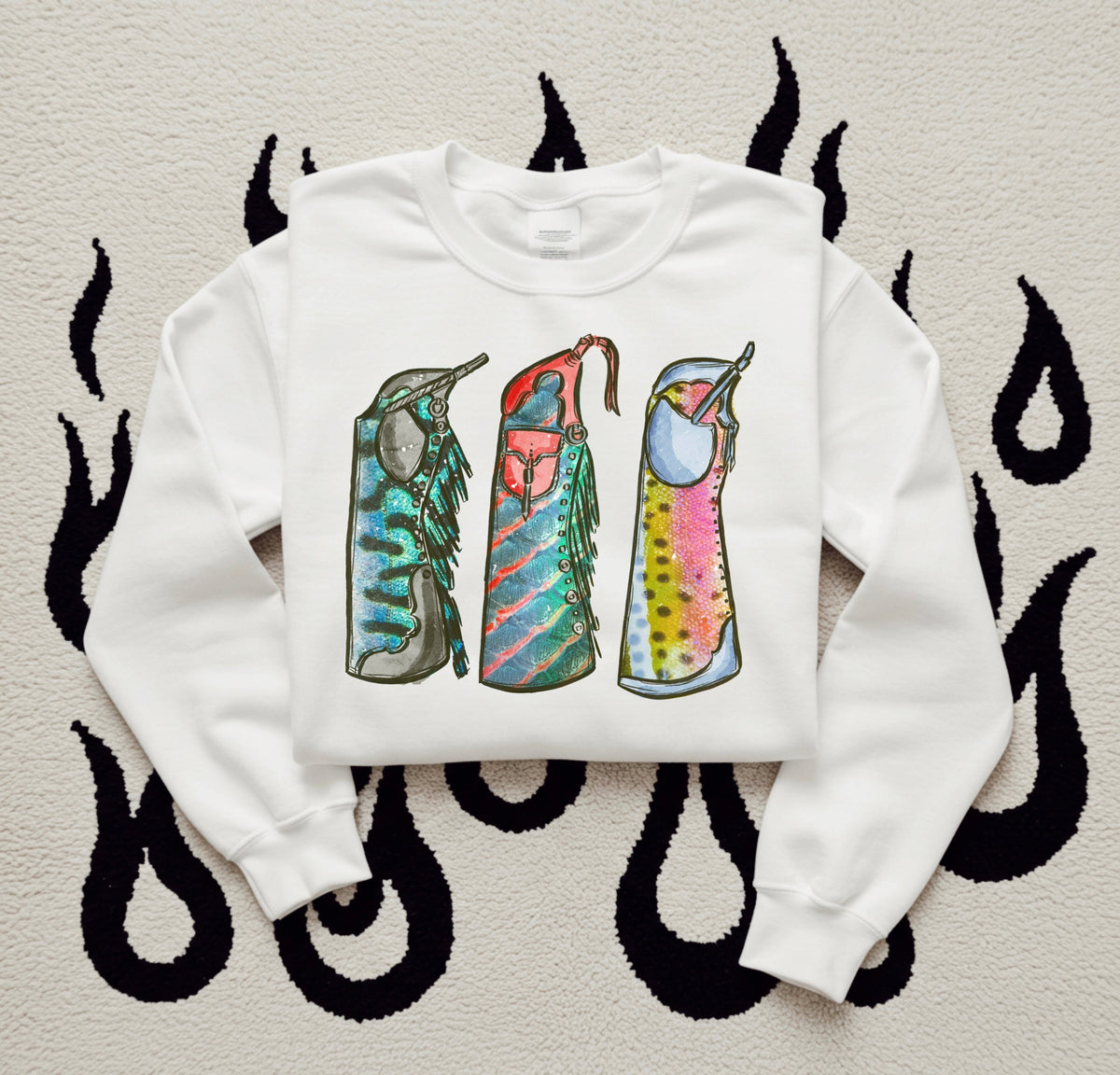 Fishie Print Chaps TEE or CREWNECK