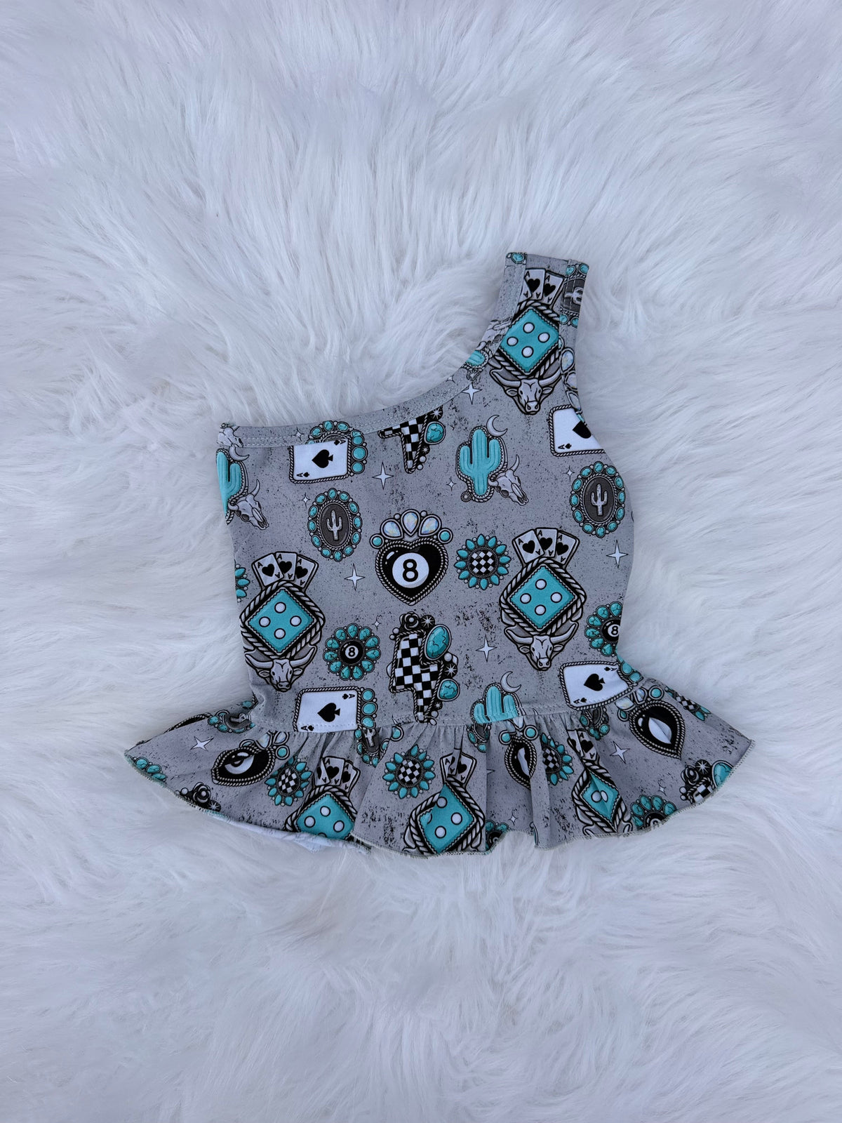 Turquoise Outlaw One Shoulder Top