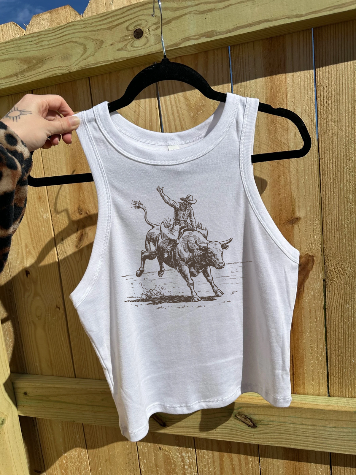 Vintage Bull Rider Cropped Tank
