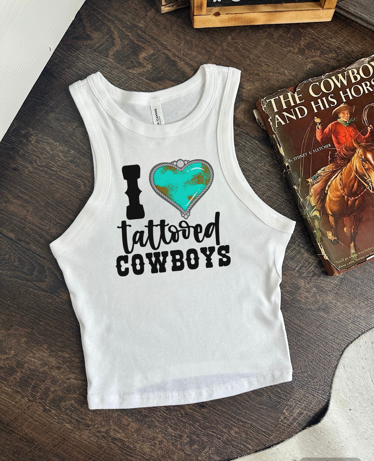 Tattooed Cowboys Cropped Tank