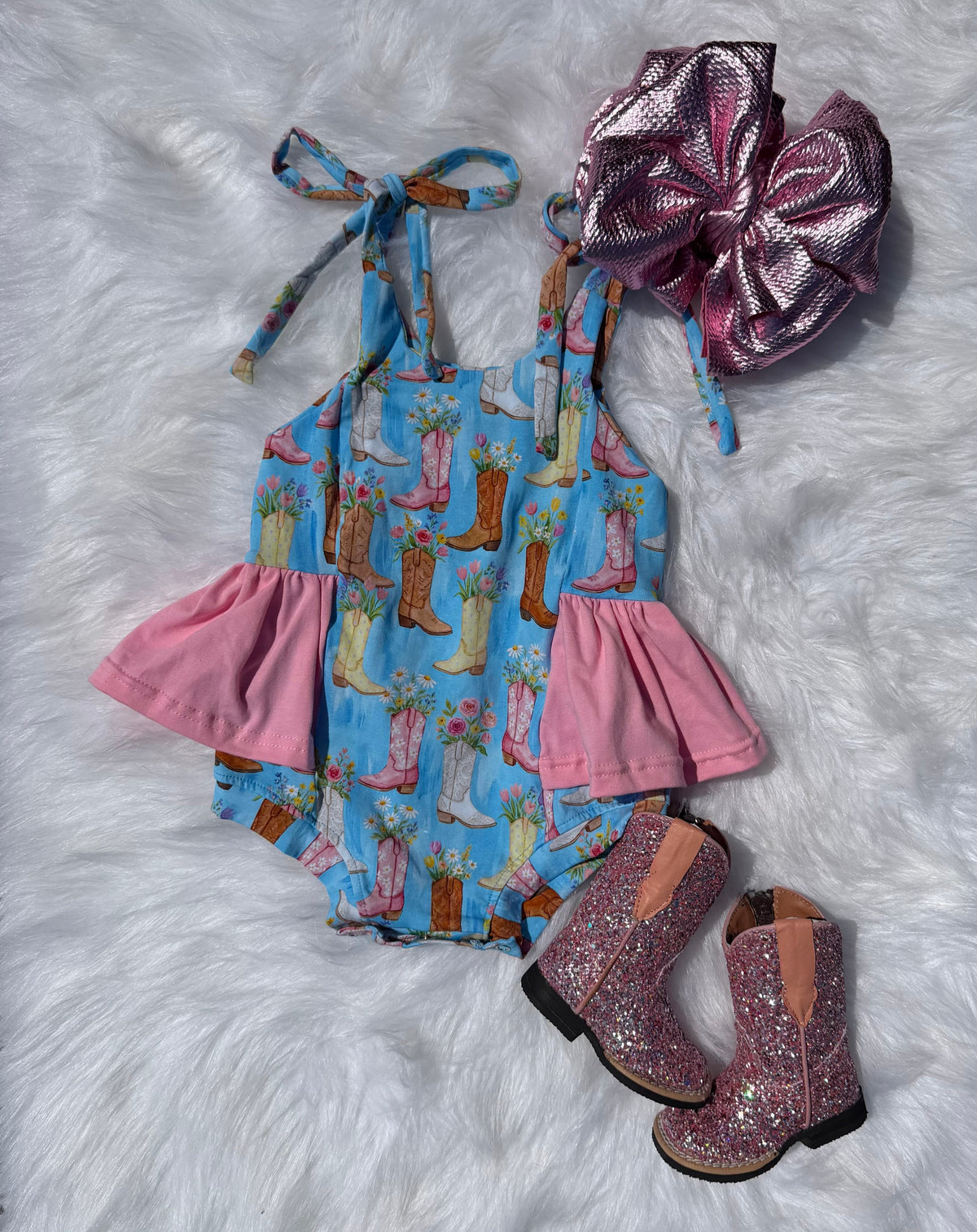 Coastal Cowgirl ruffle romper