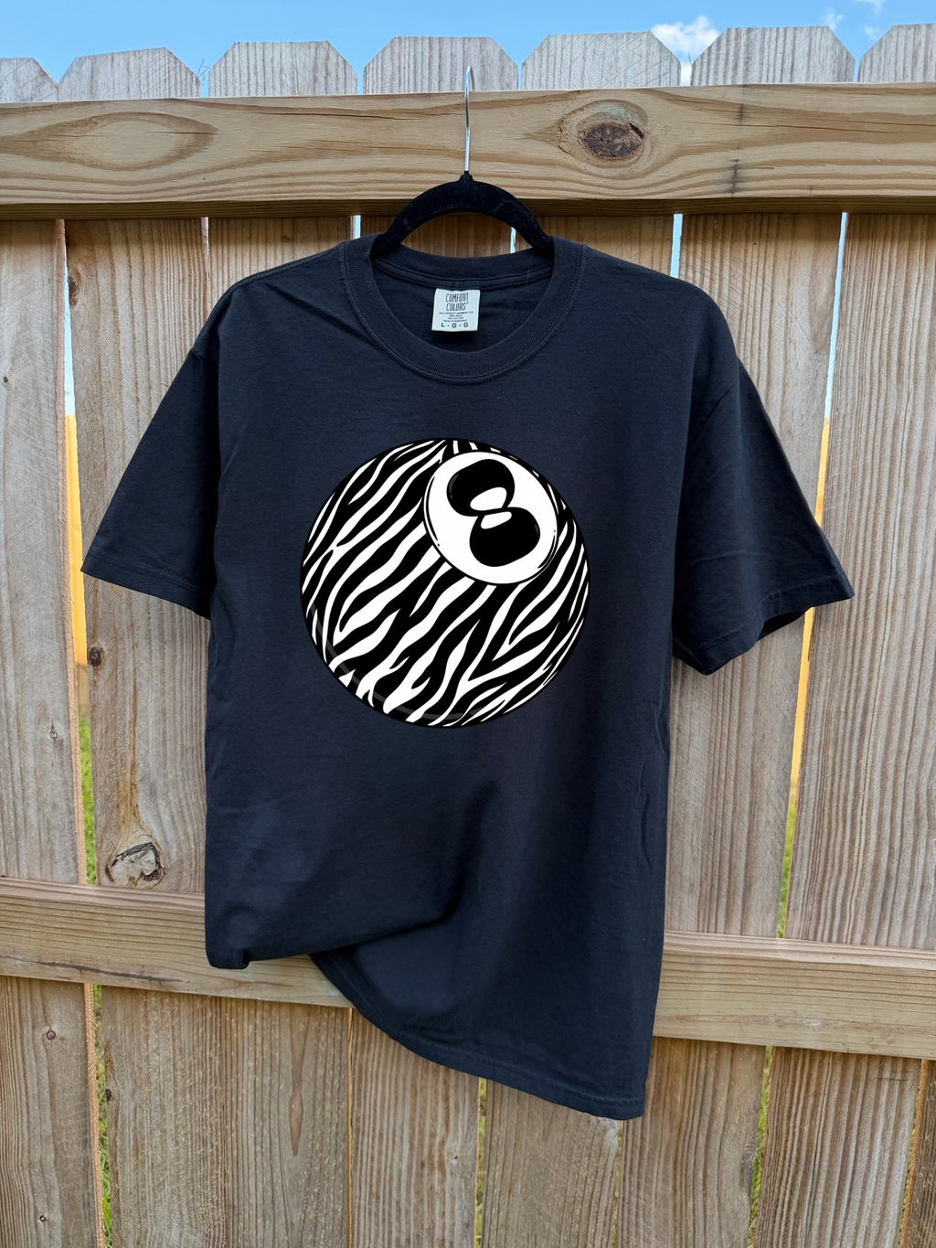 Zebra 8 Ball COMFORT COLORS TEE