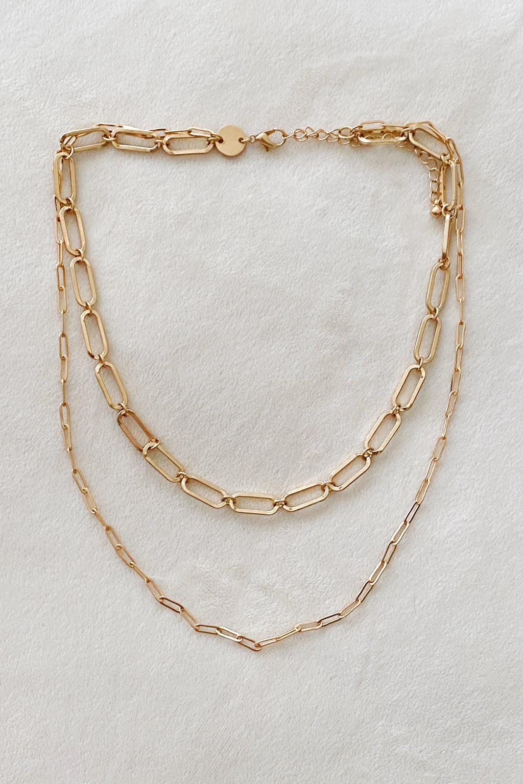 Big & Small Double Chain Link Necklace