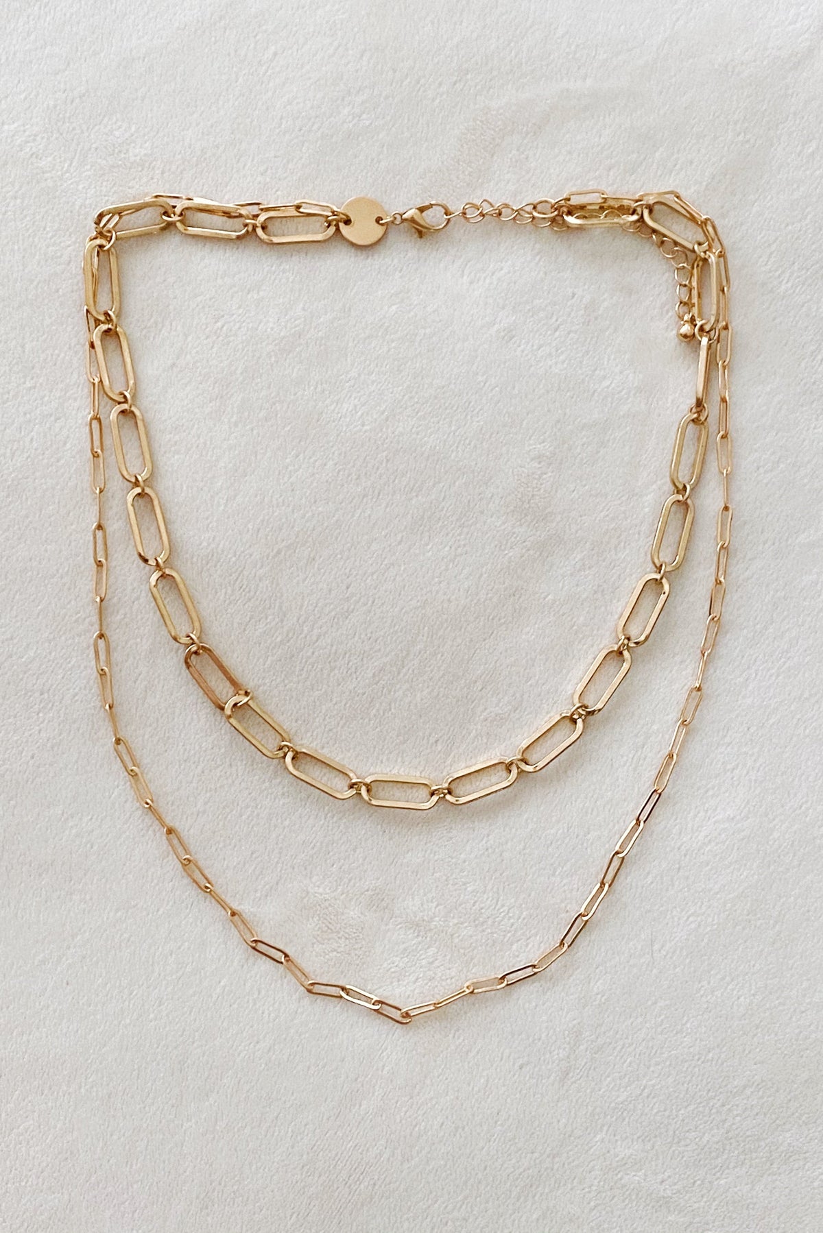 Big & Small Double Chain Link Necklace