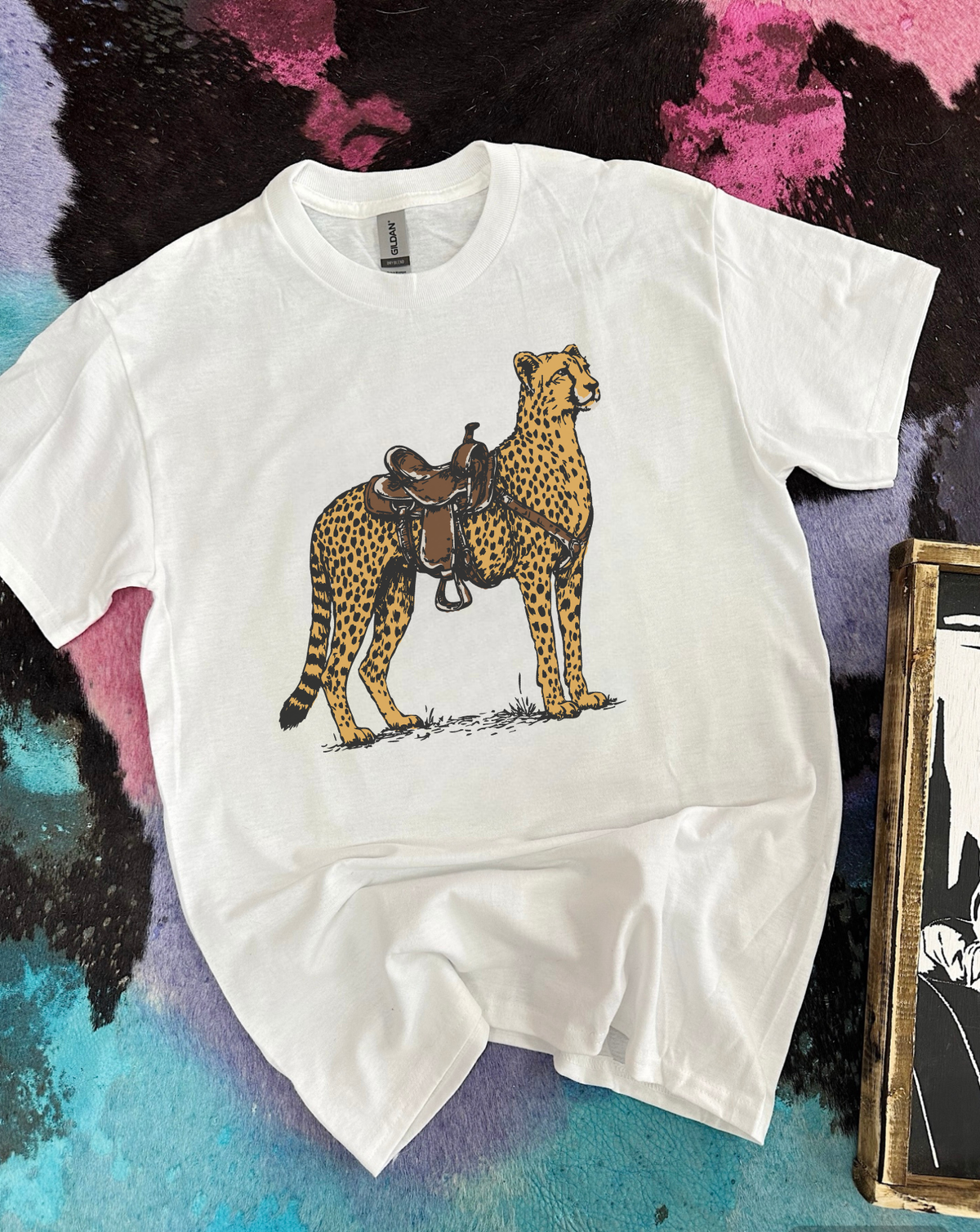 Cheetah Cowboy Tee or Crewneck