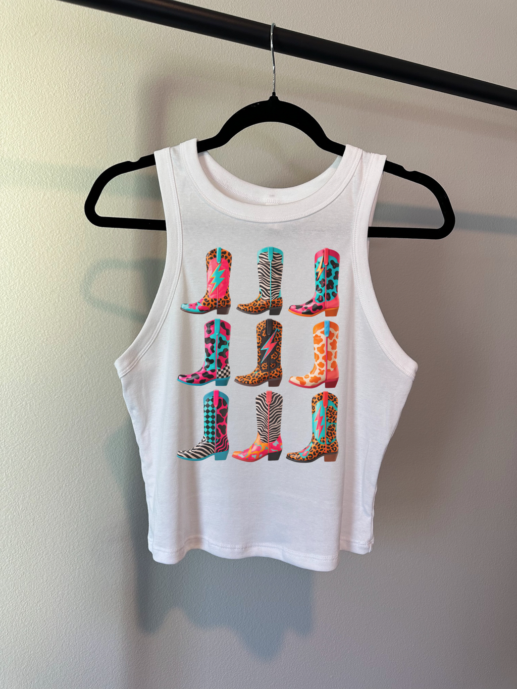 Funky Boots Cropped Tank