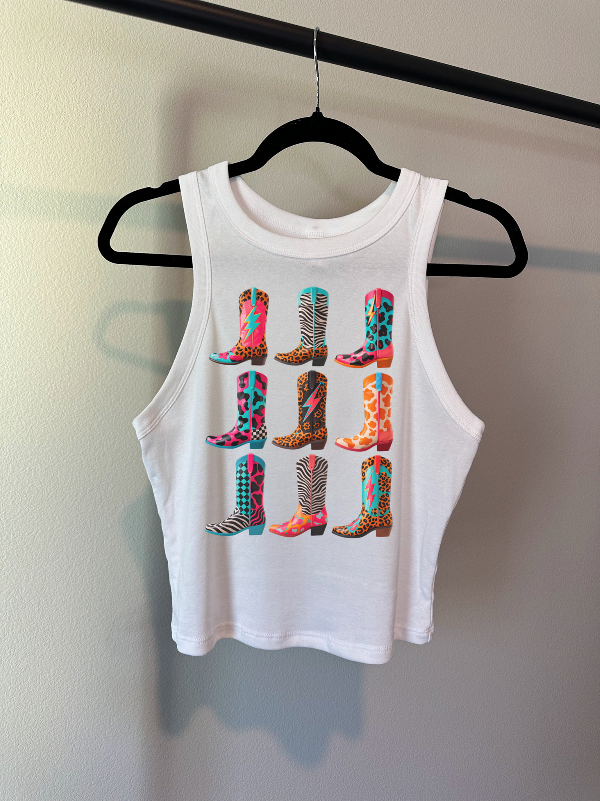 Funky Boots Cropped Tank