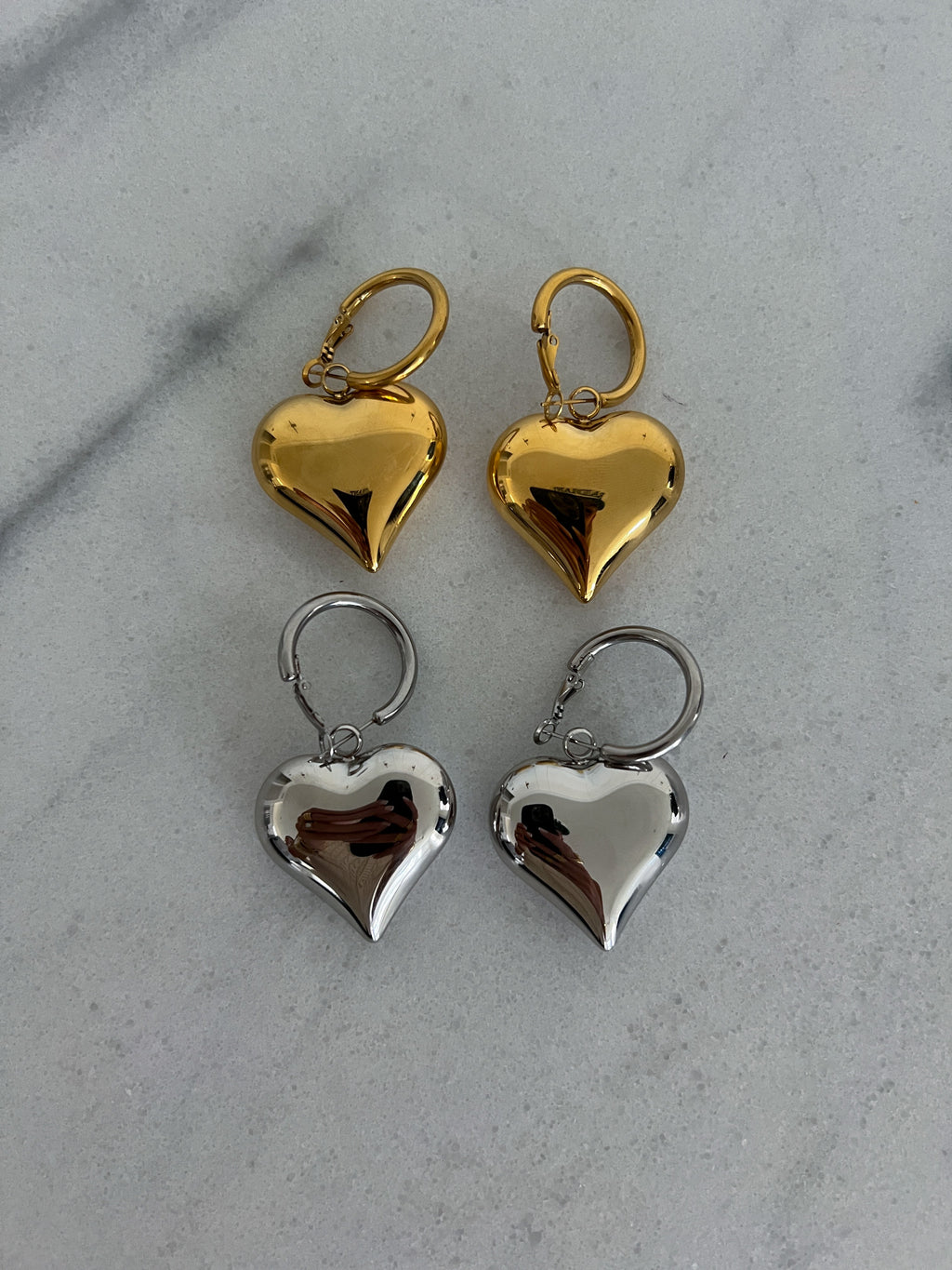 BUBBLE HEART EARRINGS