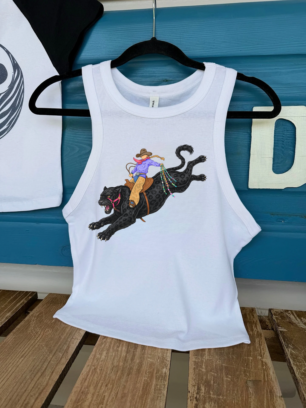 Panther Cowgirl Cropped Tank