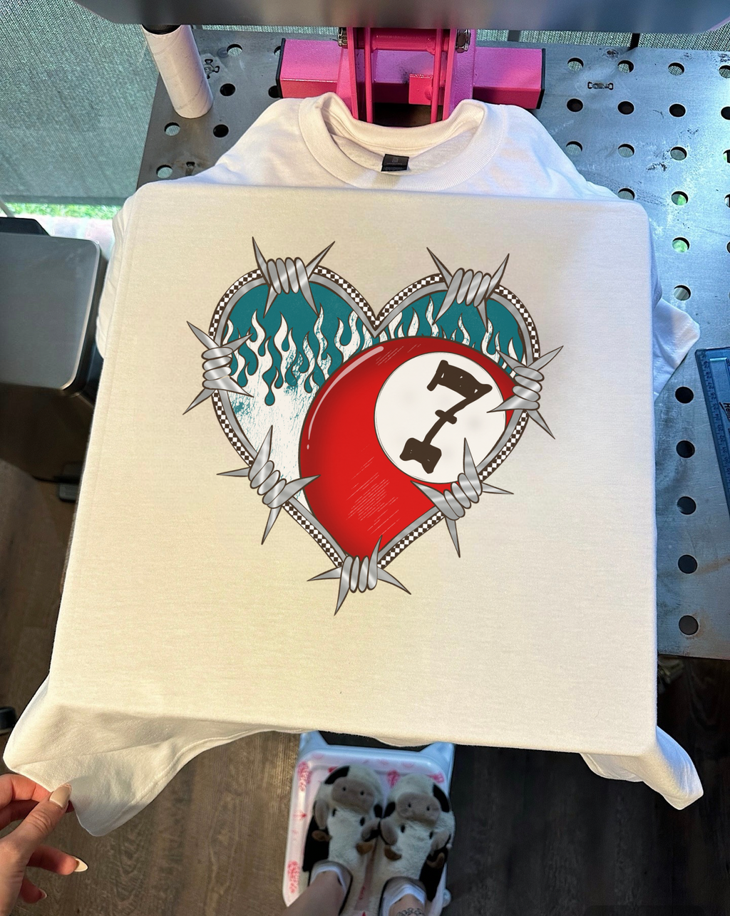Barbed Wire Heart TEE or CREWNECK