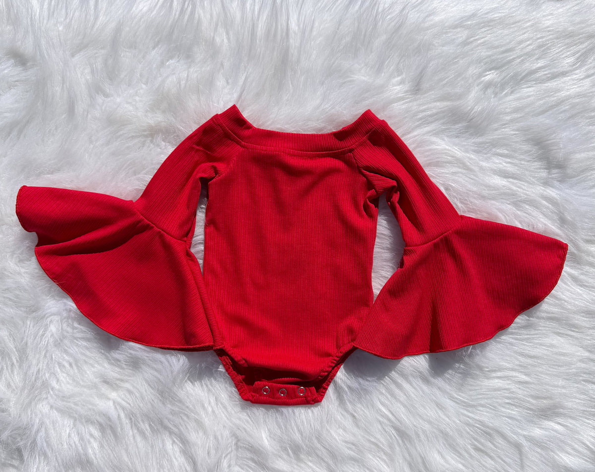 Red Bell Sleeve Leo/Top