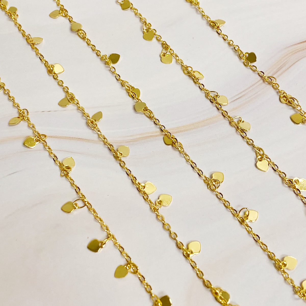Mini Hearts All Around Long Necklace