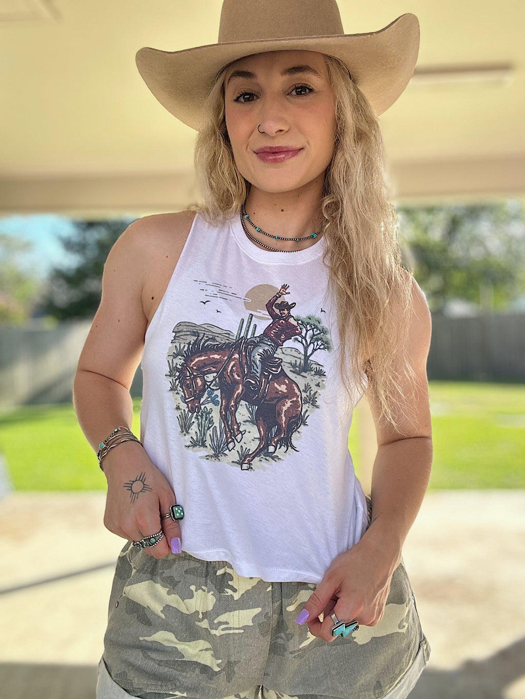 Wild Cowboy Cropped Tank