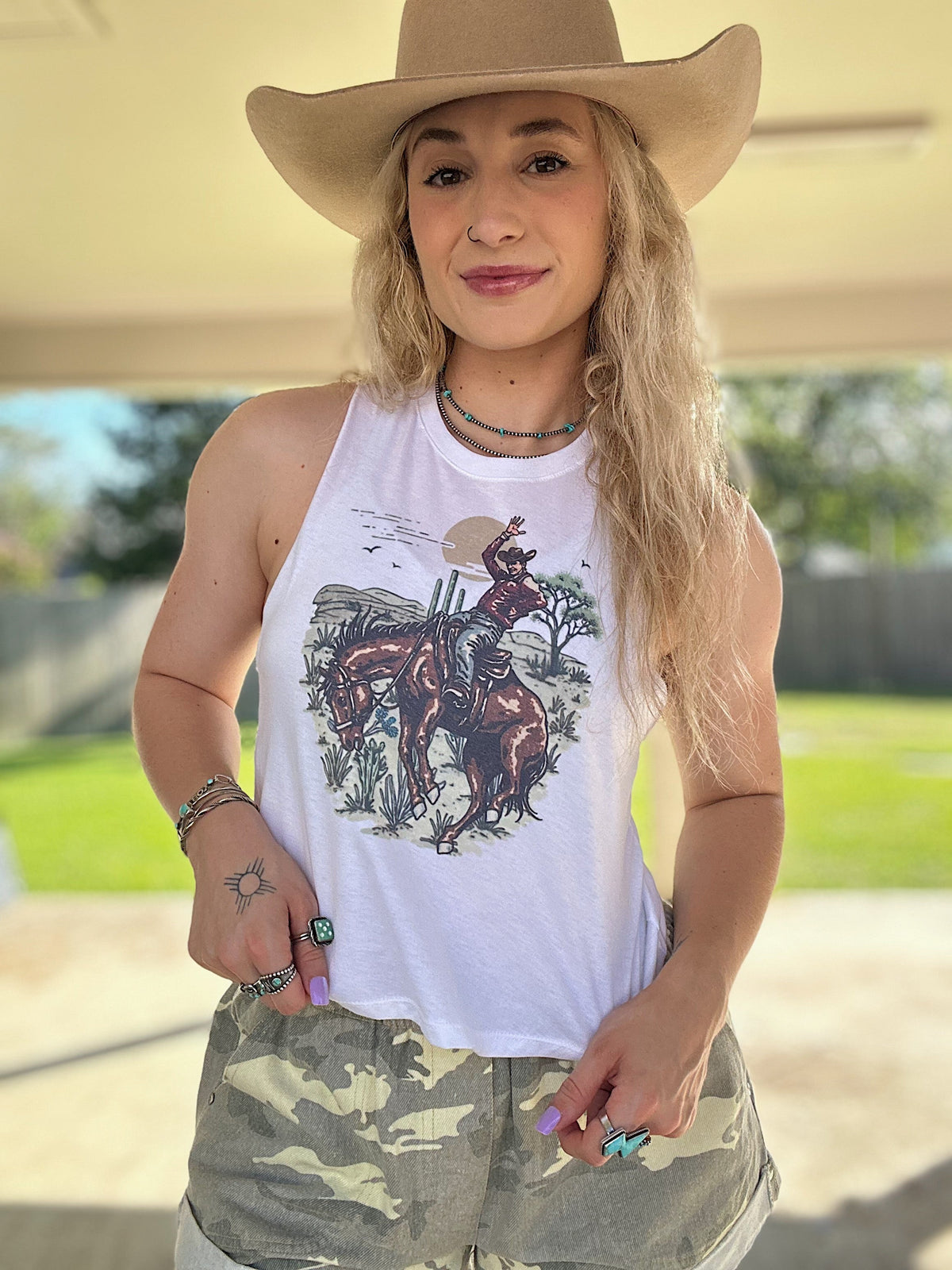 Wild Cowboy Cropped Tank
