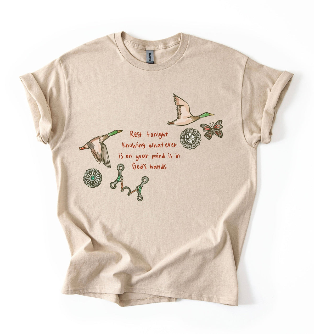 In God’s Hands TEE or CREWNECK