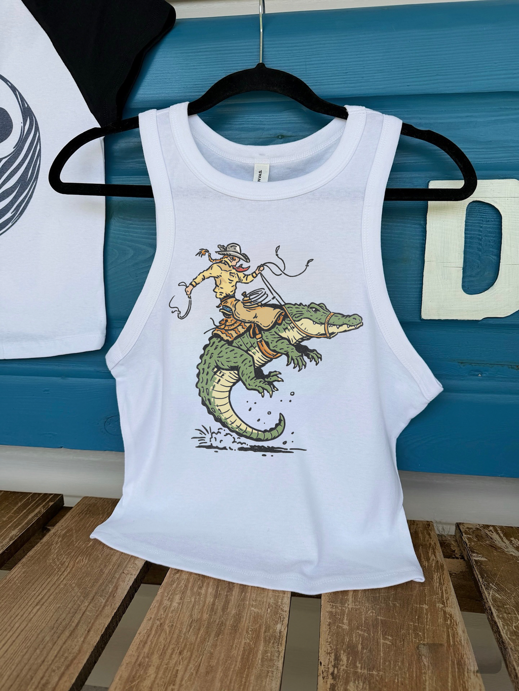 Alligator Cowboy Cropped Tank
