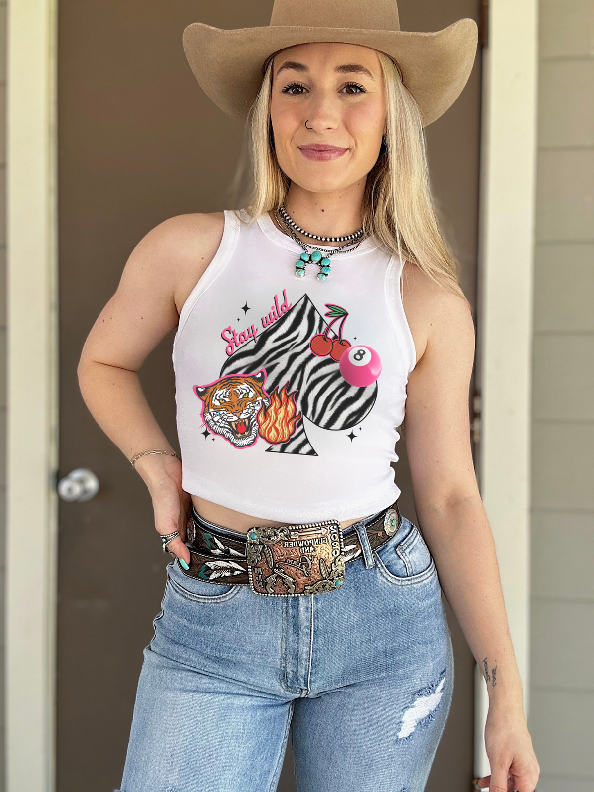 Stay Wild Cropped Tank