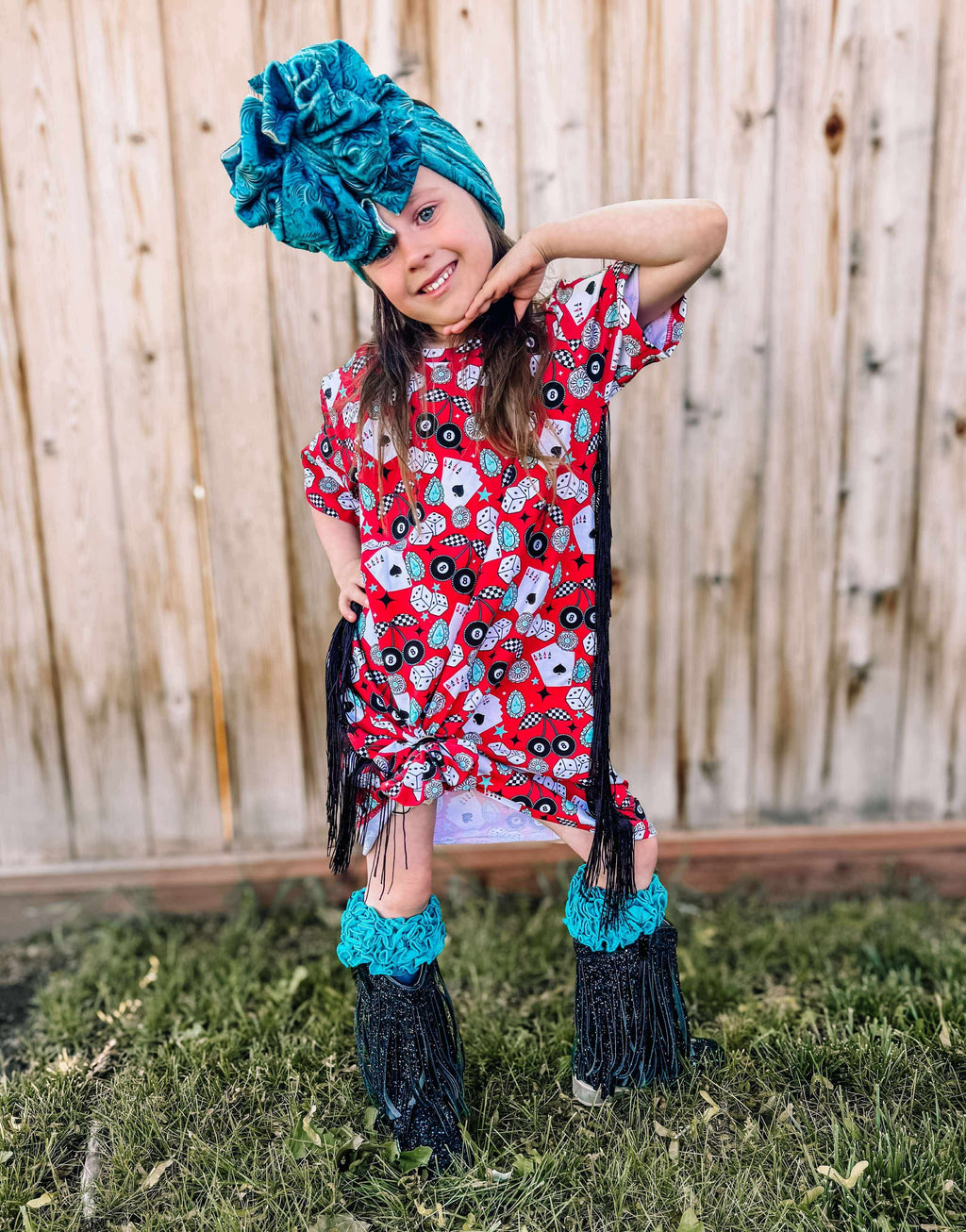 Stormi/Black Sparkle With Fringe Tanner Mark Boots