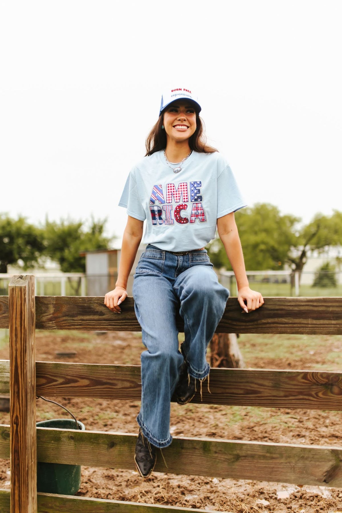 America Sequin Patch Tee