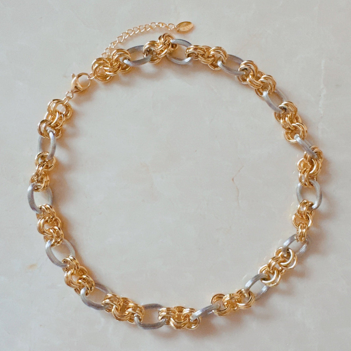 A Statement Two Tone Chain Necklace