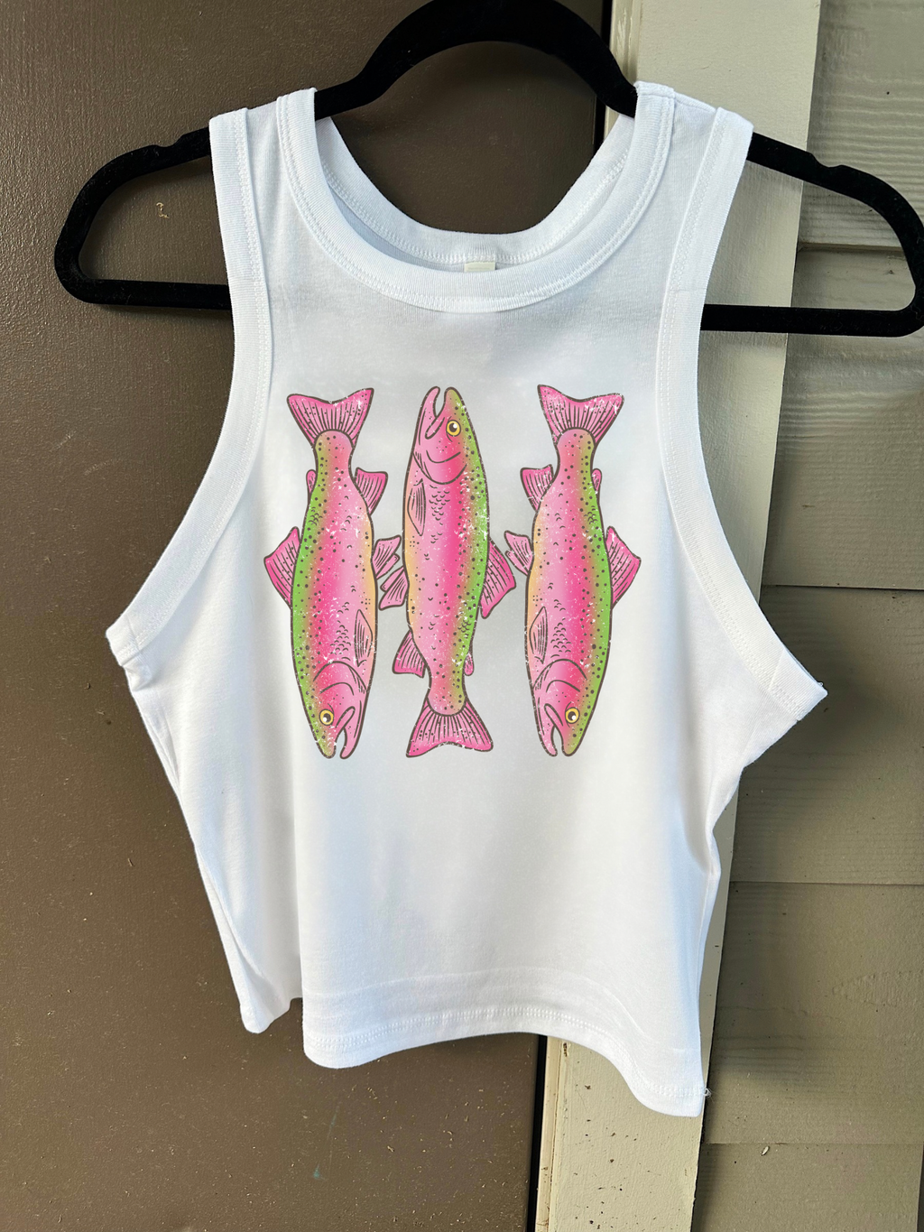Cowgirl Trout Cropped Tank