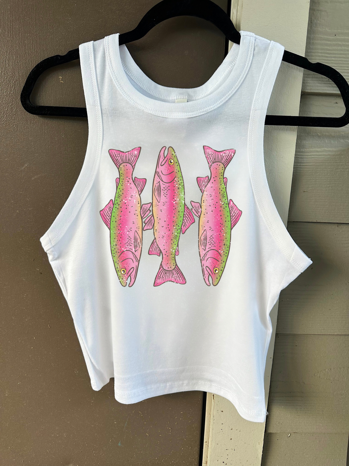 Cowgirl Trout Cropped Tank