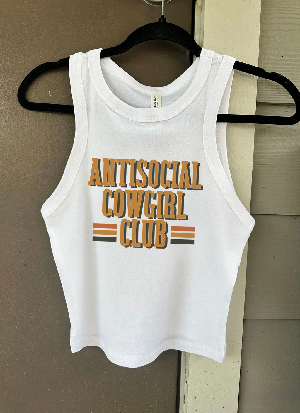 Antisocial Cowgirl Club Cropped Tank