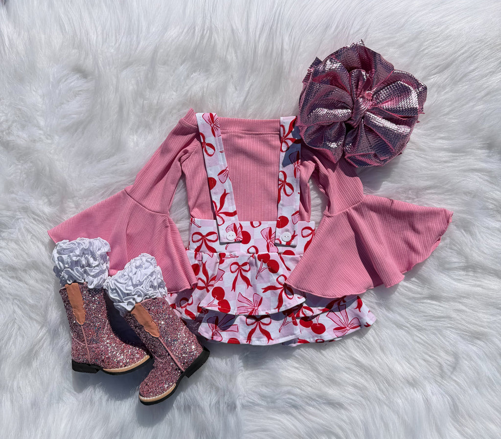 Light Pink Bell Sleeve Leo/Top