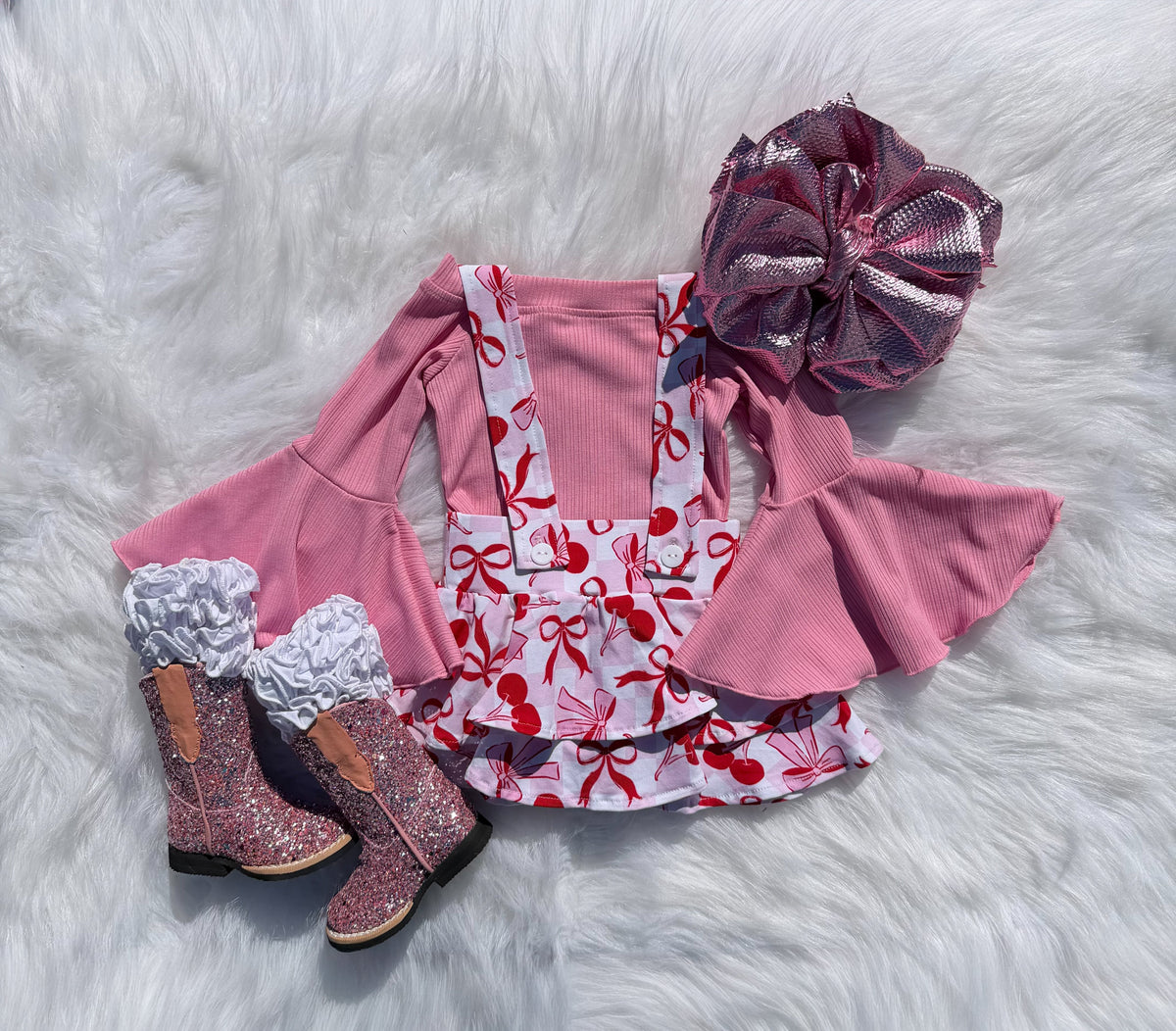 Light Pink Bell Sleeve Leo/Top