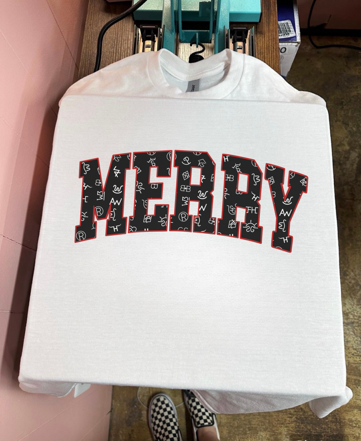 Cattle Brand Merry Tee or Crewneck