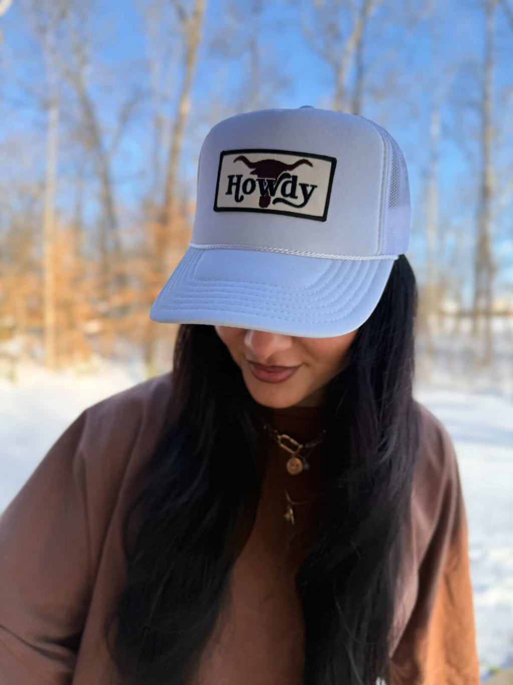 Howdy BullSkull Patch Foam Trucker Hat