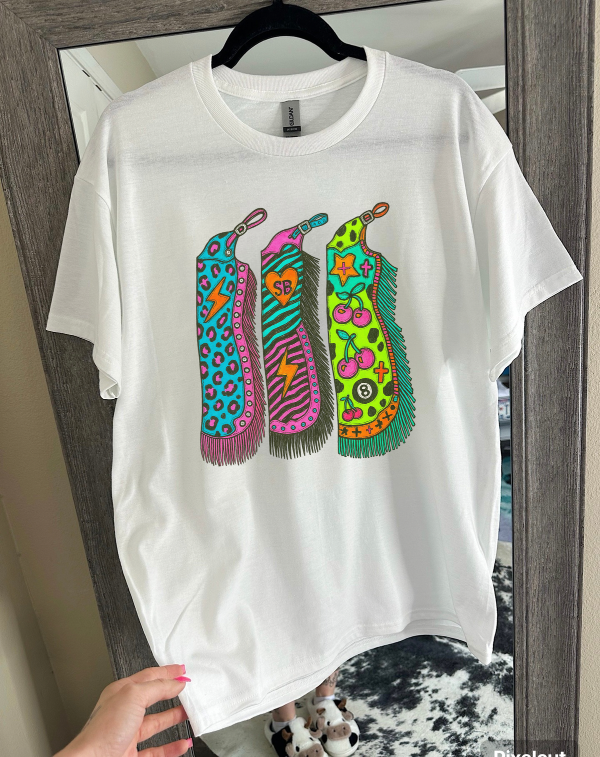 Retro Chaps TEE or CREWNECK