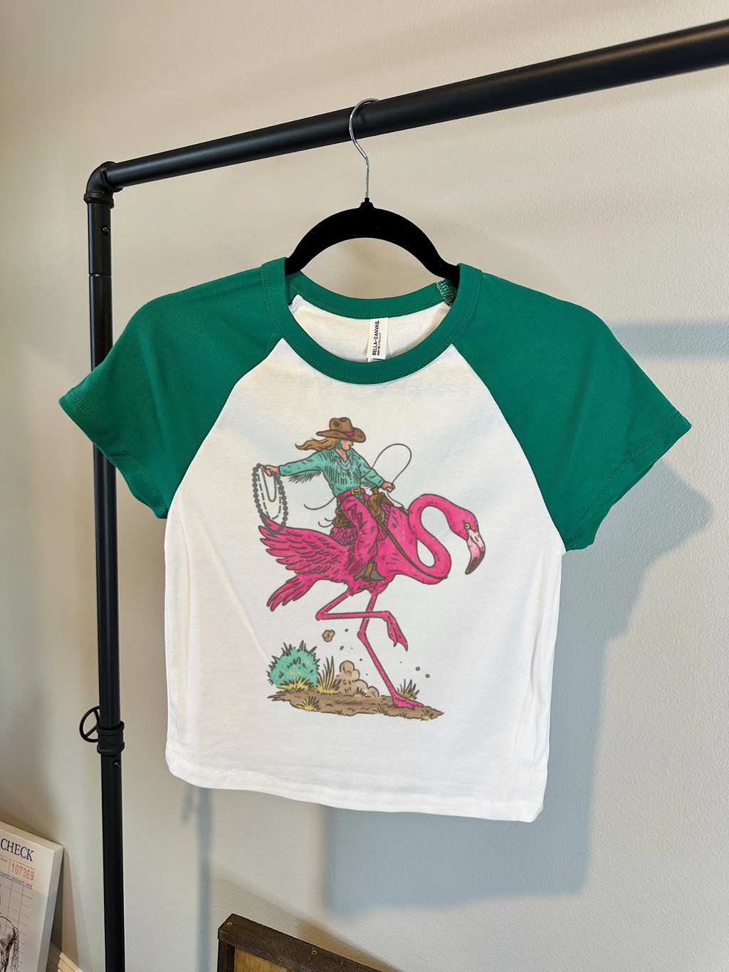 Cowgirl Flamingo Baby Tee