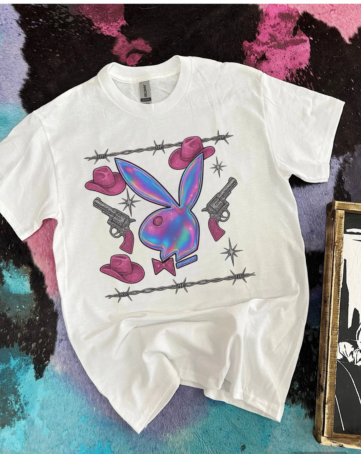 Barbed Wire Bunny Tee or Crewneck