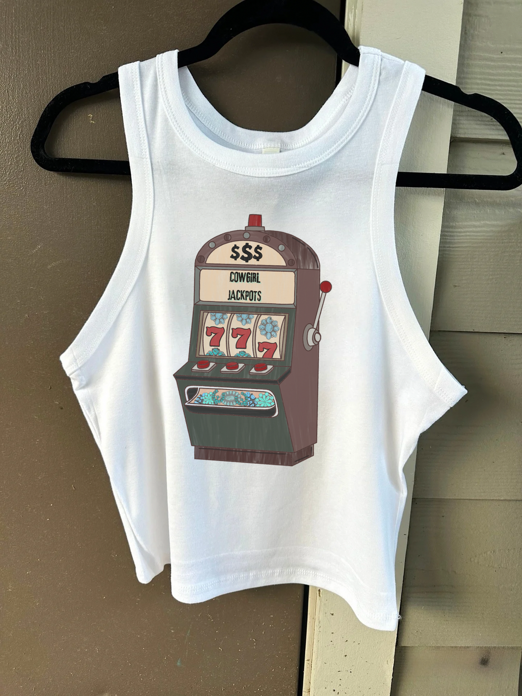 Cowgirl Jackpots Cropped Tank