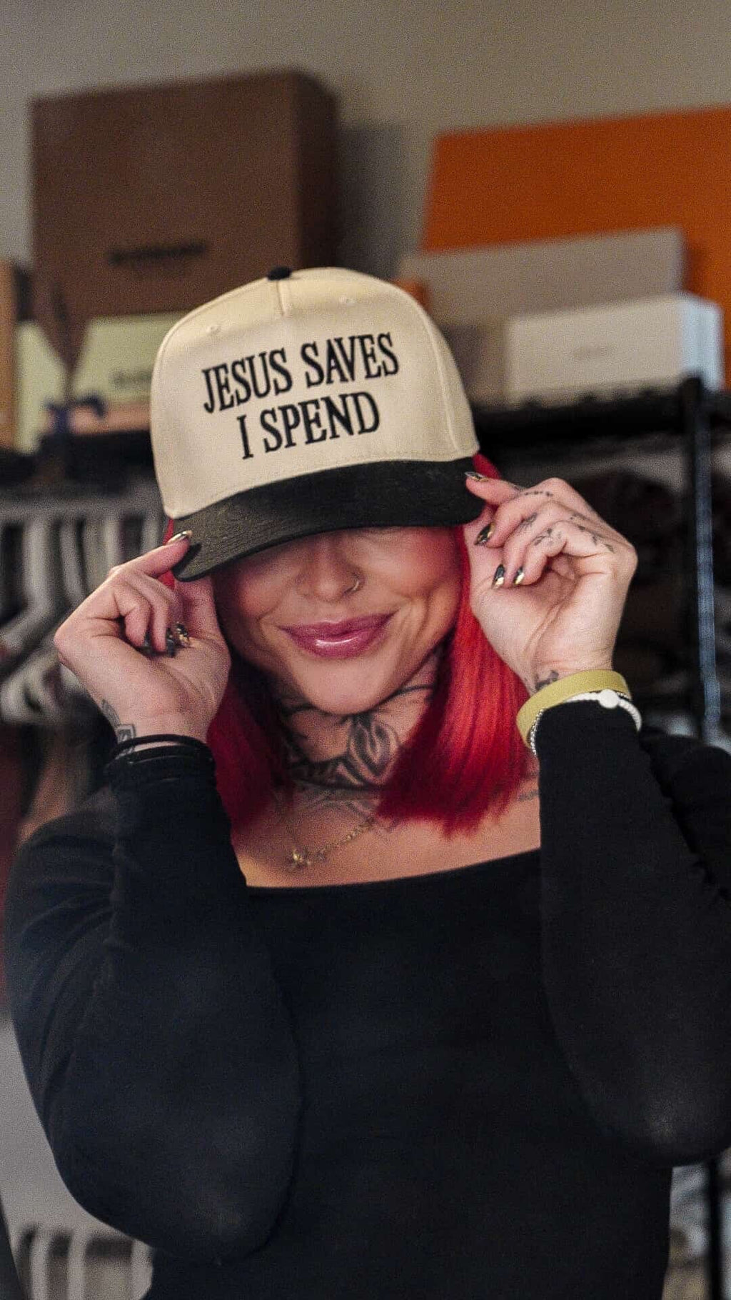 Jesus Saves I Spend Trucker Hat