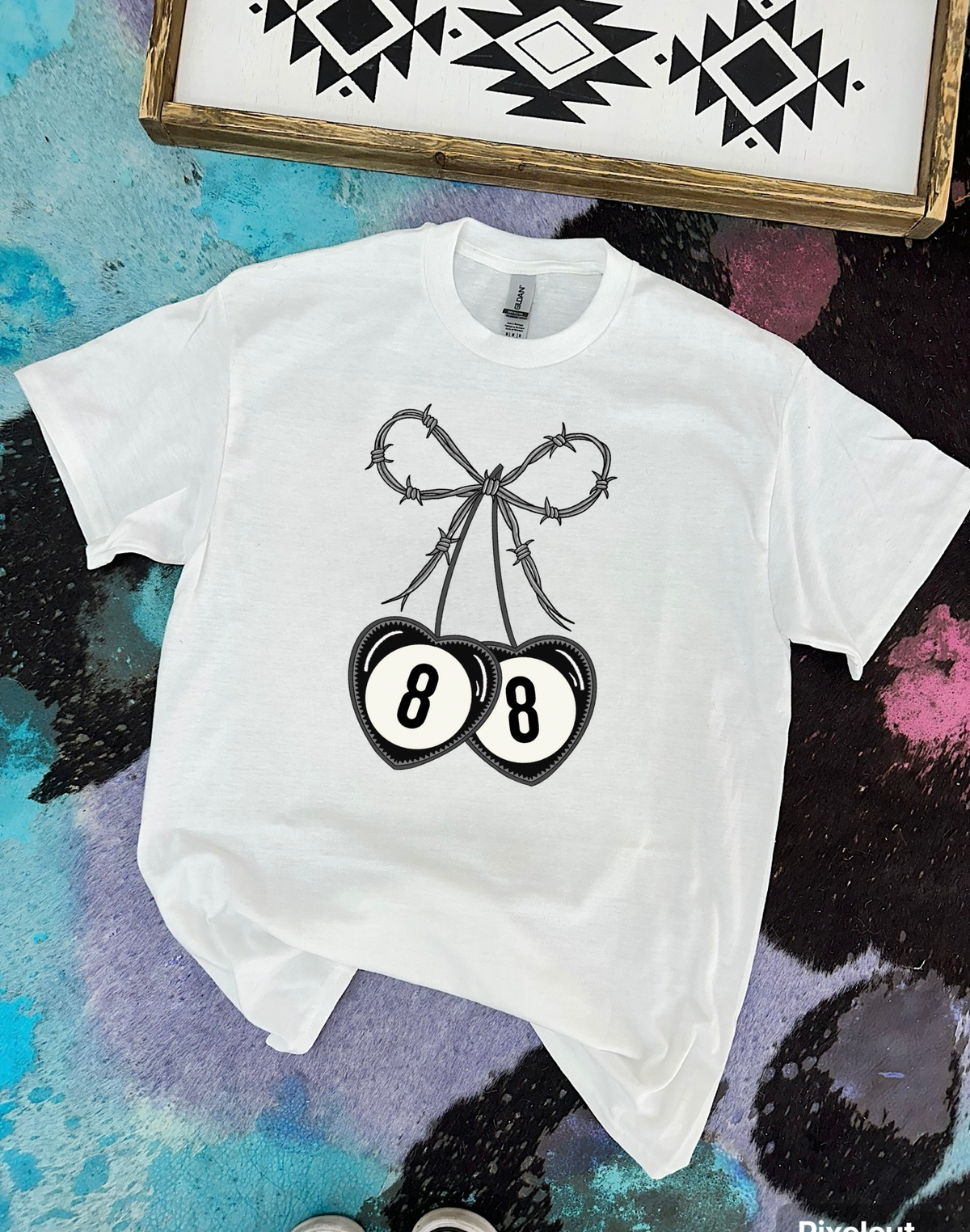 Barbed Wire Bow Tee or Crewneck