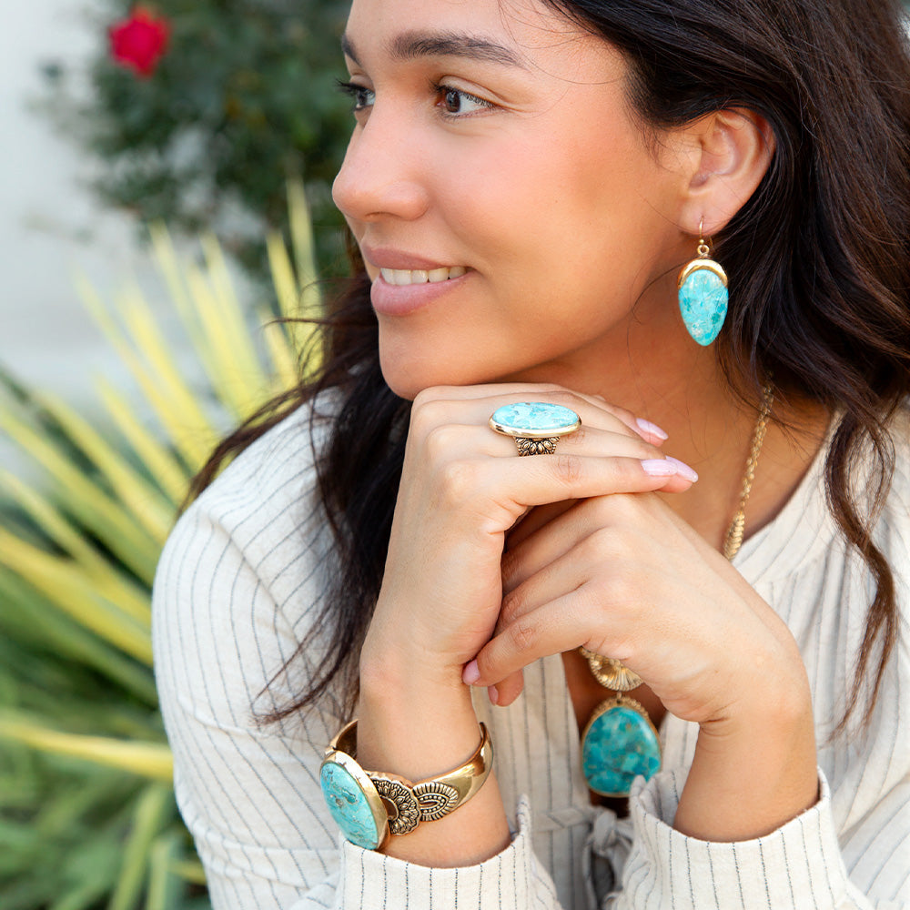 Agave Genuine Turquoise Ring