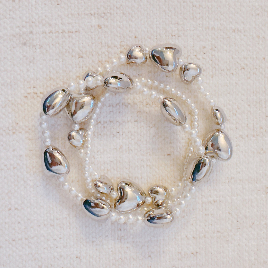 Annie Puffy Hearts Bracelet Set Of 3