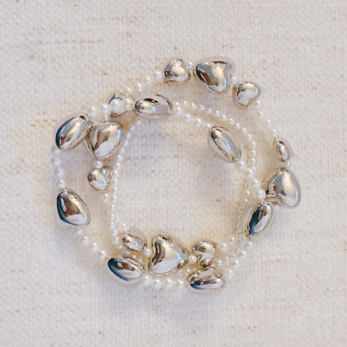Annie Puffy Hearts Bracelet Set Of 3