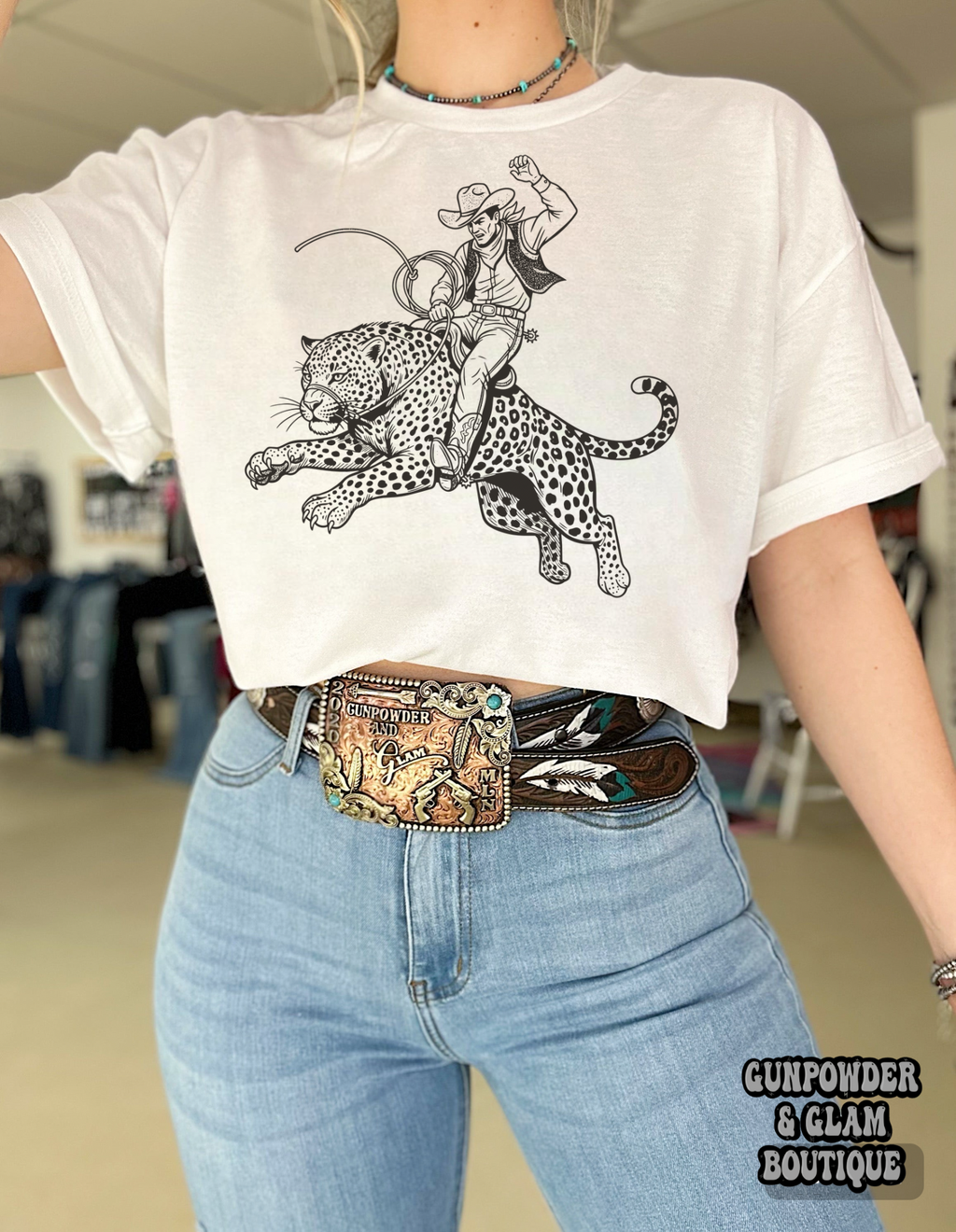 Cowboy Zoo Tee or Crewneck