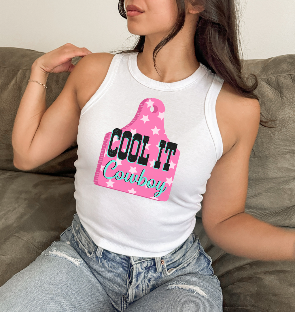 Cool It Cowboy Cropped Tank